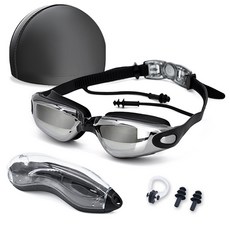 SOHAPI防起霧水泳 SHP6615 耳塞 鼻塞 4件組, 黑色