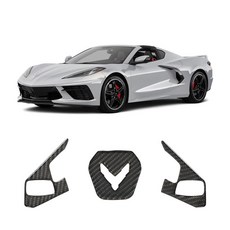 Fancemot 코르벳 C8 2020-2025와 호환되는 리얼 탄소 섬유 트림 내부 장식 스티커 액세서리 (탄소 12)_135747, Fancemot 코르벳 C8 2020-2025와 호환되