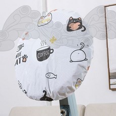 선풍기 보호커버 방수 먼지차단 고양이 커피 캐릭터 패턴 가정용 덮개 망 씌우개, 1개, 5-선풍기커버-고양이