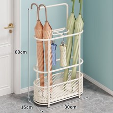 瀝水傘架 雨傘收納架 傘架傘桶 雨傘桶 集水盤 商用進門瀝水傘桶, 白色大號, 1個