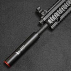 |건스토리| HK 사일렌서/소음기/서프레서/14mm역나사+19mm 무두나사 고정 2type (110mm/160mm/210mm), 1개, 160mm+레드캡추가