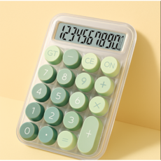 더욜픽 투명 예쁜 계산기, 1개, 투명그린