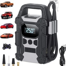 휴대용 무선 타이어 공기 주입기 에어 컴프레서 스마트 디지털 압력 게이지 자동차 펌프, 1. QB02 Tire Inflator, 1개