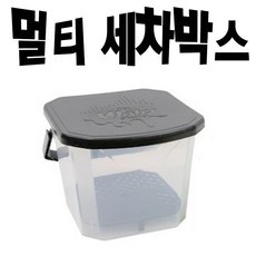 세원 다용도 사각 세차버킷 세차박스 다용도 멀티세차통, 블랙
