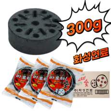 금강 번개탄 연탄 불쏘시개 숯 발화용 캠핑 불멍 구멍탄 연료, 6개, 300g