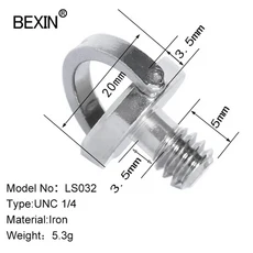 호환1/4 퀵 릴리스 나사 세트 SLR 카메라 사진용 접이식 D-링 삼각대 모노포드 플레이트, 08 LS032   1PC