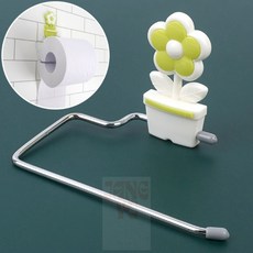 장유 플라워 휴지걸이 욕실걸이, 1개