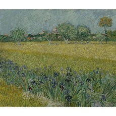 View of Arles with Irises 아트포스터 감성선물 고흐, 그림만(매트지), 42x49.81