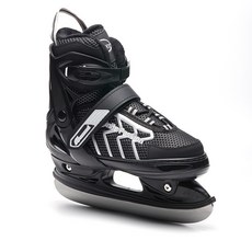 성인 피겨 스케이트 입문용 아이스 스케이트화 초보자용 아이스링크 운동화, 블랙+실버, 250, 볼 나이프