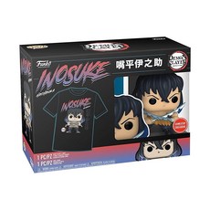 POP Funko and Tee: 귀멸의 슬레이어: 이노스케 해시비라 마스크 없음미디엄 셔츠 블랙 395595, POP Funko and Tee: 귀멸의 슬레이어: 이
