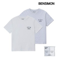 벤시몽 에센셜 반팔 라운드 티셔츠 2팩 (BSPPTS541WM) 3271170