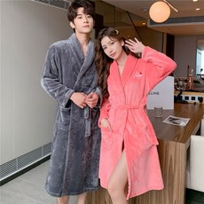 情侶款珊瑚絨浴袍 多色可選 柔軟親膚 吸水速乾 居家休閒必備