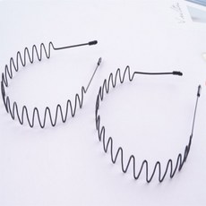 밴드 머리띠 세안 패션악세서리 헤어 올백 플라스틱 가발 검정헤어밴드, 1개, B타입