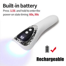 LINMANDA 핸드 헬드 UV LED 네일 램프 USB 충전식 미니 매니 건조기 구슬 빠른 건조, White 1