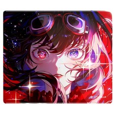 에이티케이 스칼렛 일러스트 유리 마우스 패드 490x420x4mm, 1개, 레드 1개, 레드