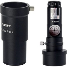 SVBONY 발로우 렌즈 5X 1.25인치 망원경 액세서리 번들 레드 레이저 콜리메이터 7단계 2인치 어댑터 포함, SVBONY 발로우 렌즈 5X 1.25인치 망원경 액세, 1개