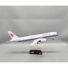飛機模型 國航C919飛機模型帶輪子帶燈仿真拼裝民航客機航模禮物波音747 航模客機 仿真原型機 航空模型, 47厘米 C919國航【帶燈帶輪】, 1個