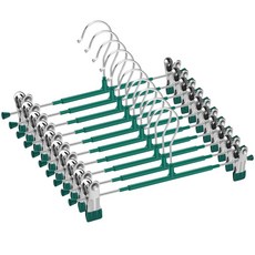클립 스테인리스 스틸 바지 옷걸이 클램프 미끄럼 스커트용 옷핀 방지, 5PCS, 녹색