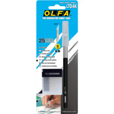 OLFA LTD-AK (LTD09) 筆刀 雕刻刀 - 附贈KB刀片25片 - 日本製 模型雕刻 紙藝創作首選, 1個裝