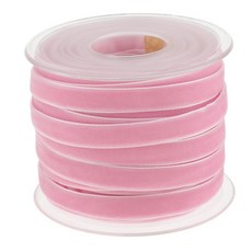 20 야드 벨벳 리본 10mm 폭 공예 장식 꾸밈 결혼식, 핑크, 설명, 1개