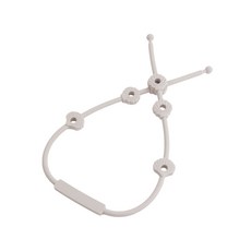 베베피오 유아용 아기 실리콘 멀티스트랩, 조개, 1개, 라이트 그레이