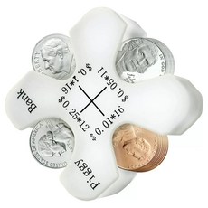 미국동전지갑 여행동전클립 클립 저금통 쇼핑 돼지 보관, 1개, E. 젖을 섞은