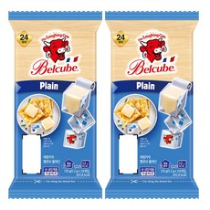 래핑카우 벨큐브 치즈 24큐브 125g 플레인 2개