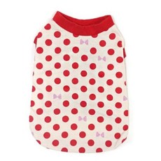 [SK펫] 리본 도트 티셔츠 평상복 귀여운, M