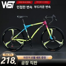 그래블 자전거 브레이크 장착 가변속도 경량 로드 싸이클, 7단 3날 레인보우, 기본 모델명/품번