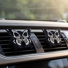 자동차 공기 청정기 벤트 클립 디퓨저 장식 귀여운 인테리어 데코 여성용 액세서리 (블랙 버터 플라이 2개), 블랙 나비 2개