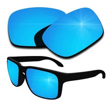 Oakley Holbrook용 편광 교체 렌즈 - 아이스 블루 미러 코팅