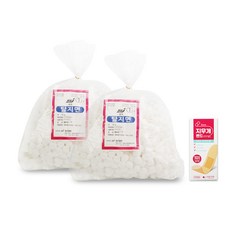 성진 코튼볼 450g 1호 x 2개 + 지우개밴드 10매입 x 1개, 1세트