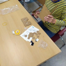 3D VR안경 종이형 스마트폰 가상현실 뷰어 Diy 키트, A 15x8.5cm, 3개