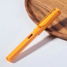 美工鋼筆 書法專用彎尖頭練字硬筆書法鋼筆35度0.7mm瘦金體彎尖, 芒果黃