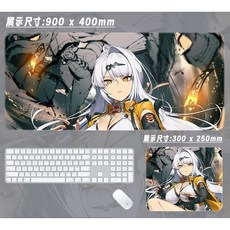 젠레스 존 제로 의현 동인 마우스패드 키보드 장패드 두께 4mm, 패턴 11, 600x300mm