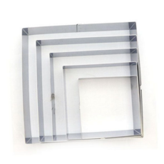 사각 무스링 스텐 디저트 떡틀 높은 무스링 케이크 베이킹 몰드