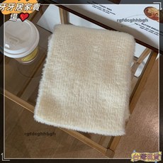厚圍脖學生 仿貂毛毛絨圍巾，新款防寒保暖學生圍脖，冬季純色系兒童圍巾