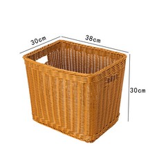 仿藤編大號洗衣簍, 茶色38x30x30cm