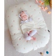 [제이앤제나] 허리에 무리없는 신생아부터 역류방지쿠션, 백수_핑크체리_뒷면순면(커버+솜23도)세트