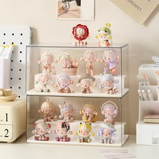HK.sell 컬렉션 피규어 전시대 투명 아크릴 2단 장식장, 2개 2개
