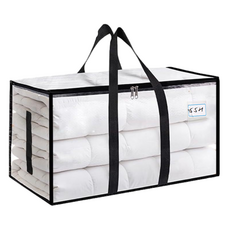 쏙쏙홈 대용량 이불 수납 정리 이사 가방, 1개, 투명