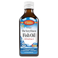 Carlson 挪威頂級魚油 1 600毫克 純桃味, 1個, 200ml