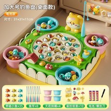 熱賣兒童玩具釣魚機 電動磁性釣魚玩具 多種玩法防夾手 動感音樂 智力開發 雙人互動 早教玩具 節日禮物, 1個, 加大號【小貓釣魚】電池（送35魚+8竿）