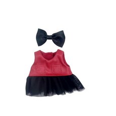 Wovglap Labub 인형 옷 La Bubu 키체인 인형용 귀여운 의상 카와이 드레스 업 의류 17cm 라부부스 생일 선물(인형 없음)(블루) 216952 82365330, 레드 2