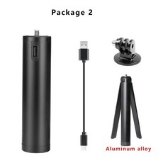 Gopro 9 10 11 12 13 OSMO 포켓 액션/Insta360 카메라 액세서리 용 7000mAh 배터리 보조베터리 충전기 손잡이, Set meal 2, 1개