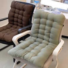 폭신한 심플 일체형 등받이 의자 방석 전신쿠션 엉덩이 허리 베개 패드, 브라운