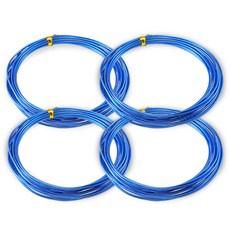 코히모 와이어 공예 철사 공예용 알루미늄 2.5MM x 5M 4개 세트 3W171, 1세트, 블루