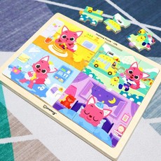 하라 생활 24피스 원목퍼즐 꼭지퍼즐 그림맞추기 퍼즐장난감