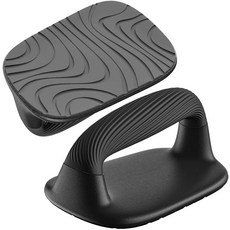 바닥 미끄럼 방지 패드가 있는 바 푸시업 손잡이가 바닥용 소프트 플라스틱 손잡이 강도 훈련 스탠드, Black-B