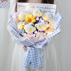 精美禮物 超人卡通創意生日禮物 情人節禮物, 1個, 五只奧特曼扭扭花束+led燈【公仔隨機】